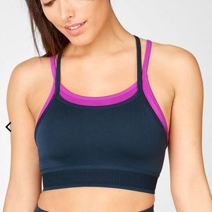 FABLETICS sports bra purple/black size: small